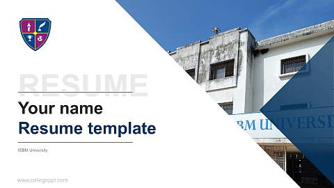 ISBM University Resume PPT Template