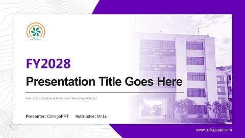 International Institute of Information Technology (Odisha) Academic Presentation/Research Findings Report PPT Template
