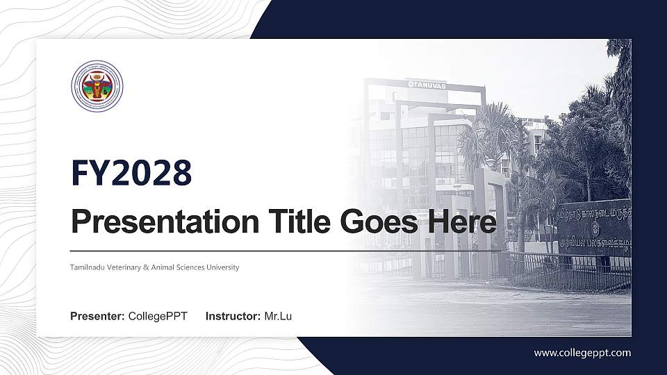 Tamilnadu Veterinary & Animal Sciences University Academic Presentation/Research Findings Report PPT Template16:9 ratio PPT effect preview image