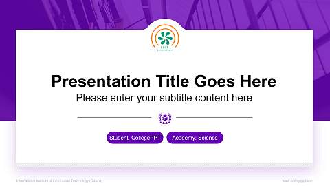 International Institute of Information Technology (Odisha) National Scholarship Defense PPT Template