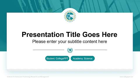 Institute of Infrastructure Technology Research and Management National Scholarship Defense PPT Template