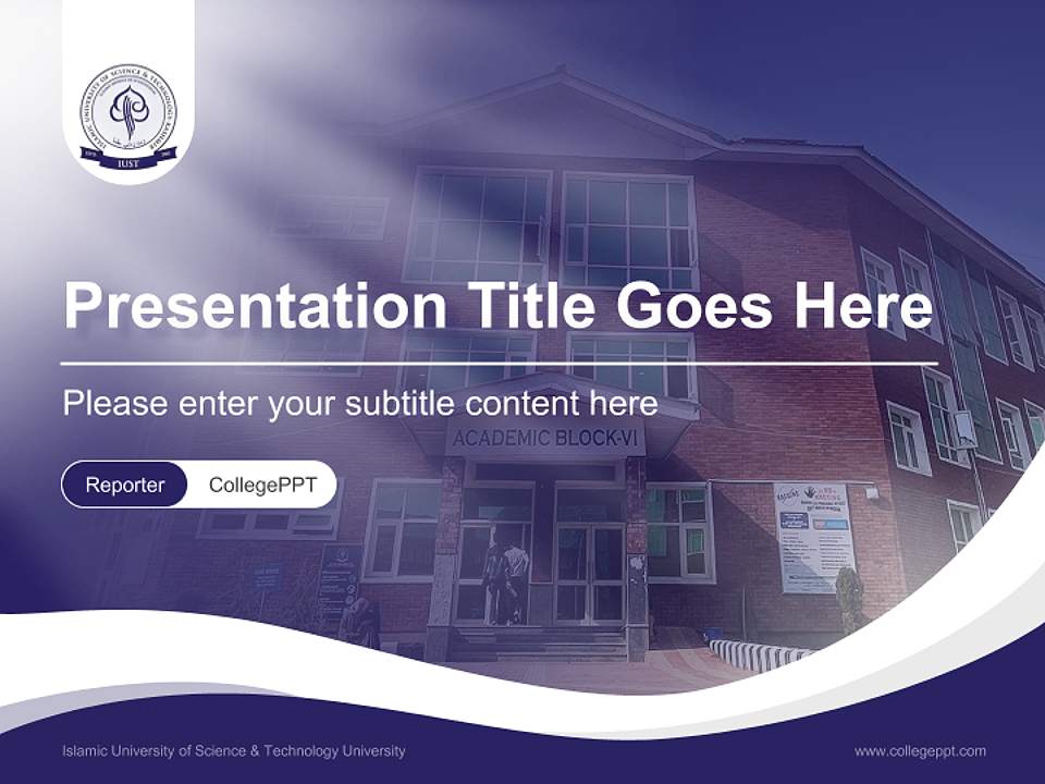 Islamic University of Science & Technology University Lecture Sharing and Networking Event PPT Template4:3 ratio PPT effect preview image4