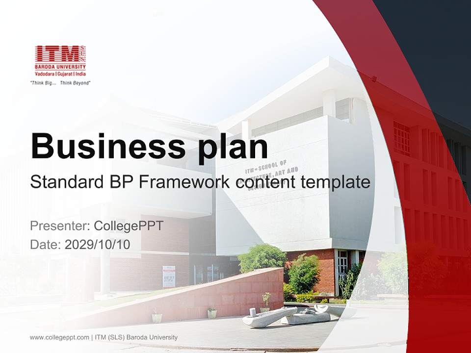 ITM (SLS) Baroda University Competition/Entrepreneurship Contest PPT Template4:3 ratio PPT effect preview image9