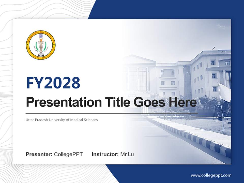 Uttar Pradesh University of Medical Sciences Academic Presentation/Research Findings Report PPT Template4:3 ratio PPT effect preview image5