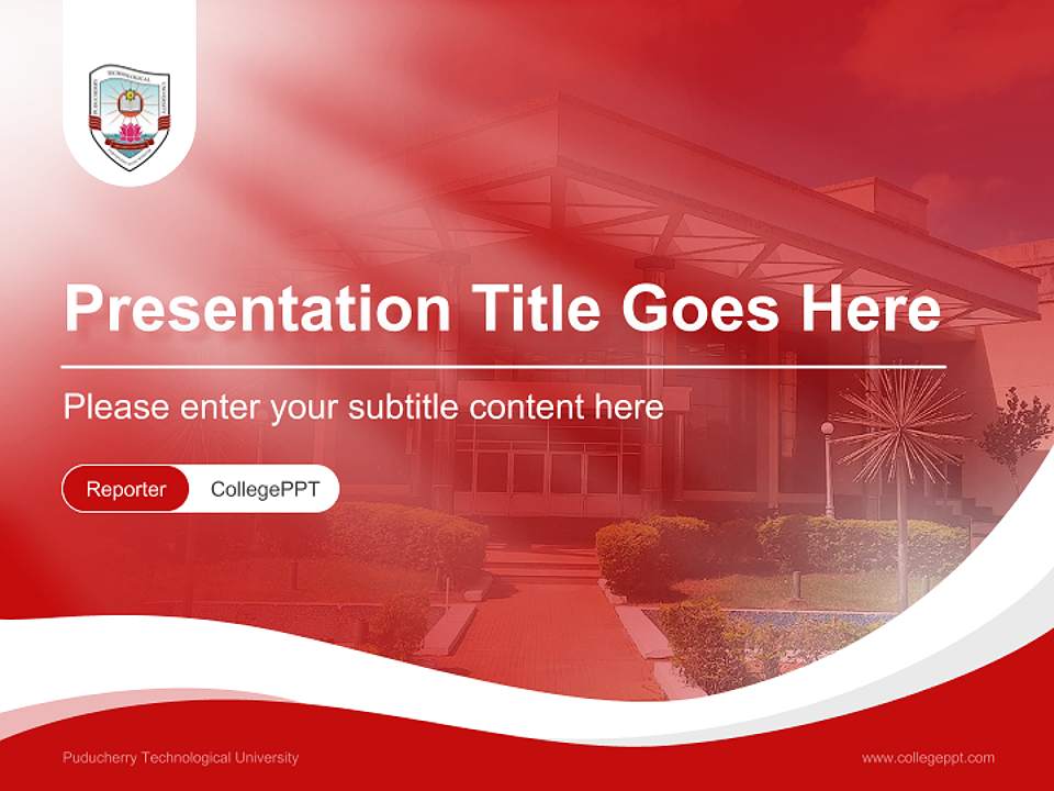 Puducherry Technological University Lecture Sharing and Networking Event PPT Template4:3 ratio PPT effect preview image4