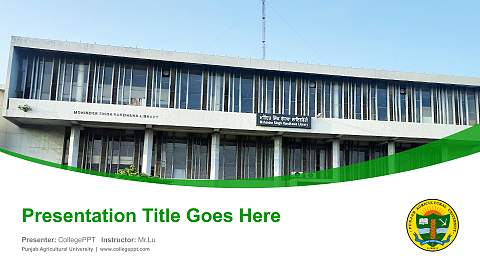 Punjab Agricultural University Course/Courseware Creation PPT Template
