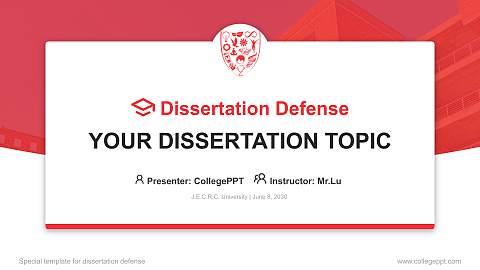 J.E.C.R.C. University Graduation Thesis Defense PPT Template