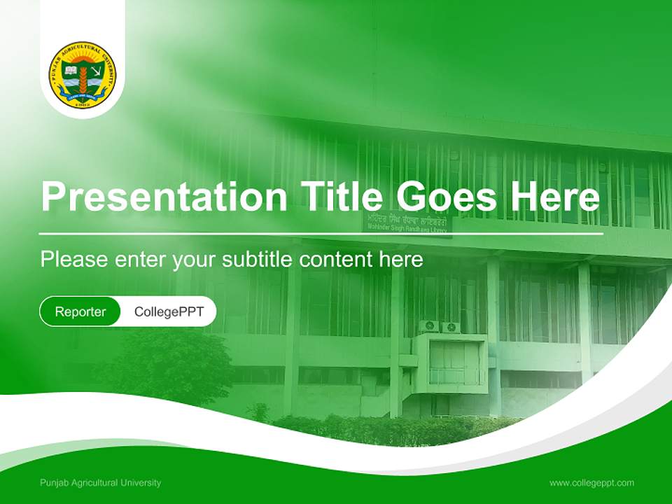 Punjab Agricultural University Lecture Sharing and Networking Event PPT Template4:3 ratio PPT effect preview image4