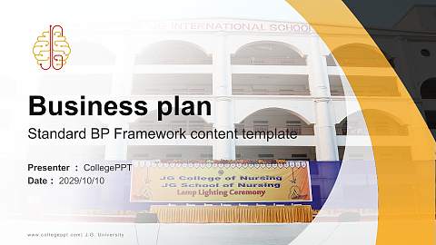 J.G. University Competition/Entrepreneurship Contest PPT Template