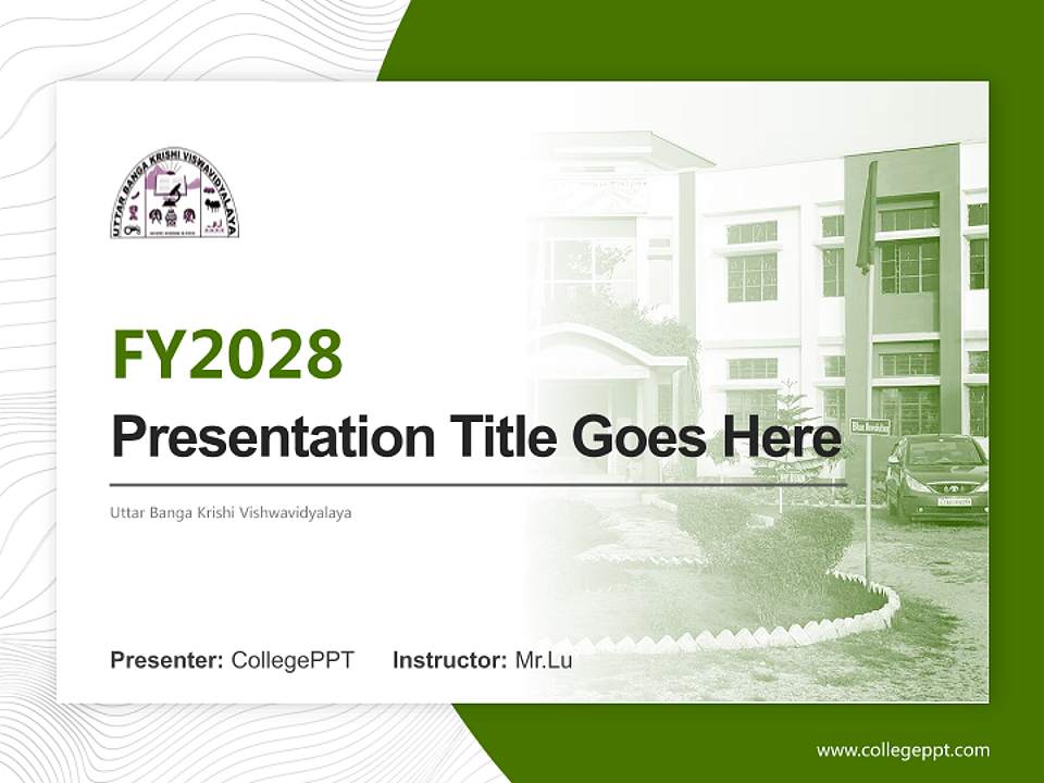 Uttar Banga Krishi Vishwavidyalaya Academic Presentation/Research Findings Report PPT Template4:3 ratio PPT effect preview image5