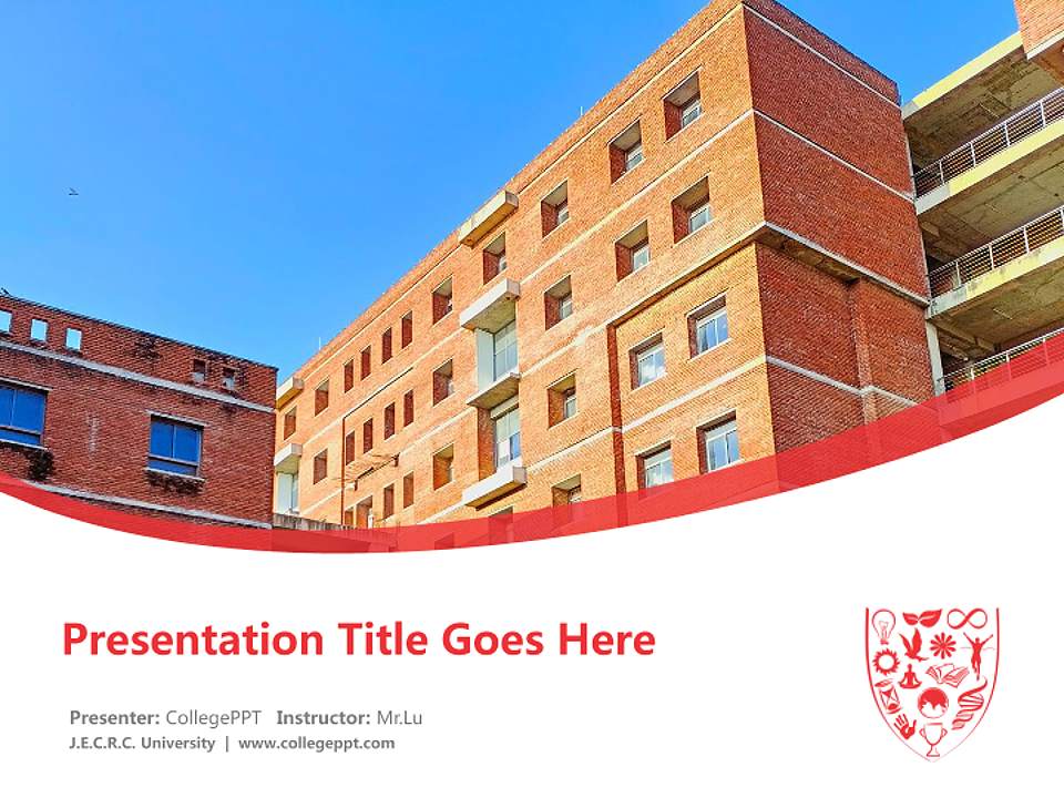 J.E.C.R.C. University Course/Courseware Creation PPT Template4:3 ratio PPT effect preview image5