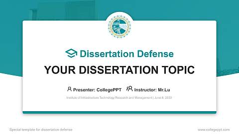 Institute of Infrastructure Technology Research and Management Graduation Thesis Defense PPT Template