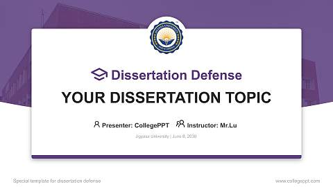 Jigyasa University Graduation Thesis Defense PPT Template
