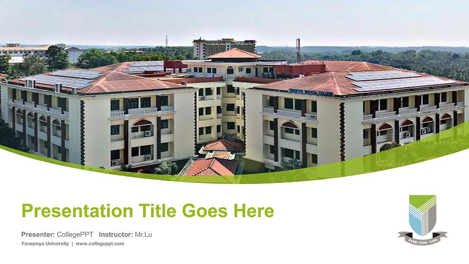 Yenepoya University Course/Courseware Creation PPT Template16:9 ratio PPT effect preview image