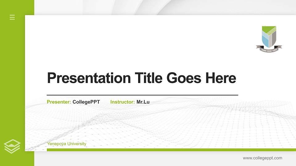 Yenepoya University Thesis Proposal/Graduation Defense PPT Template16:9 ratio PPT effect preview image