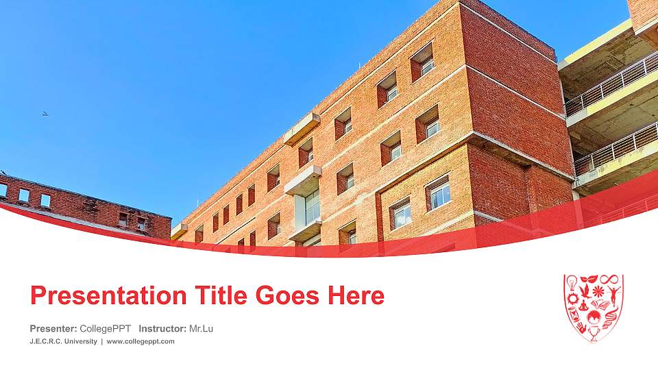 J.E.C.R.C. University Course/Courseware Creation PPT Template16:9 ratio PPT effect preview image