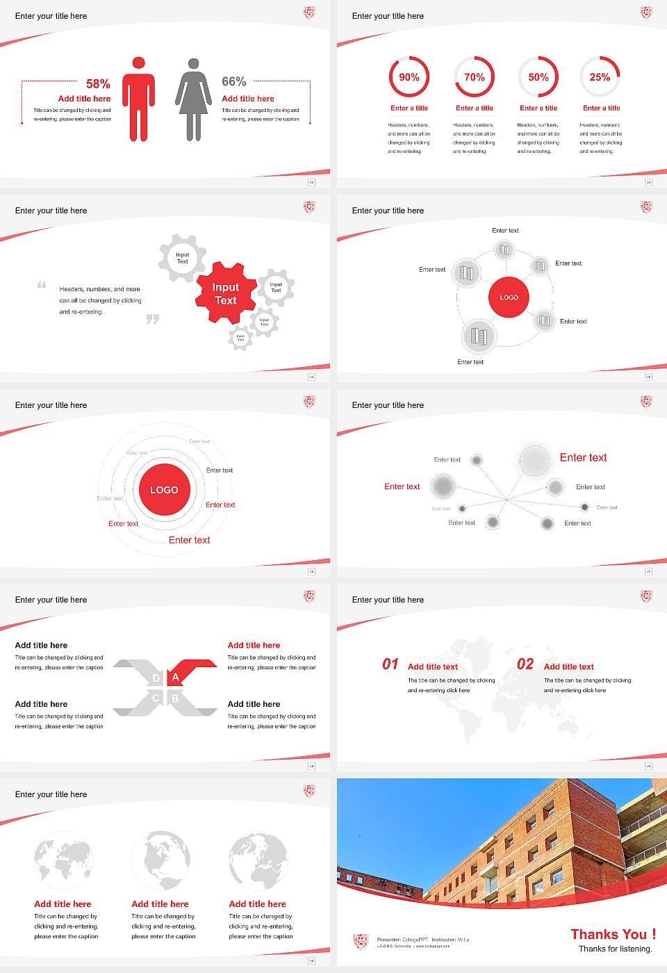 J.E.C.R.C. University Course/Courseware Creation PPT Template16:9 ratio PPT effect preview image4