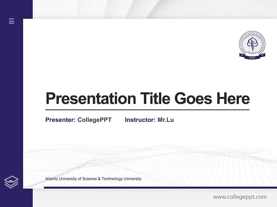 Islamic University of Science & Technology University Thesis Proposal/Graduation Defense PPT Template4:3 ratio PPT effect preview image5