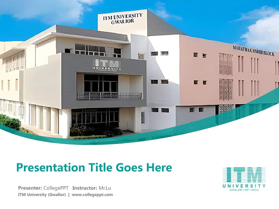ITM University (Gwalior) Course/Courseware Creation PPT Template4:3 ratio PPT effect preview image5