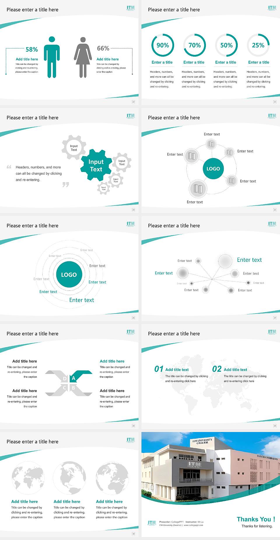 ITM University (Gwalior) Course/Courseware Creation PPT Template4:3 ratio PPT effect preview image4