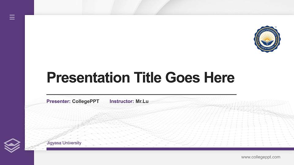 Jigyasa University Thesis Proposal/Graduation Defense PPT Template16:9 ratio PPT effect preview image
