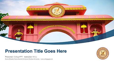 Kumar Bhaskar Varma Sanskrit & Ancient Studies University Course/Courseware Creation PPT Template