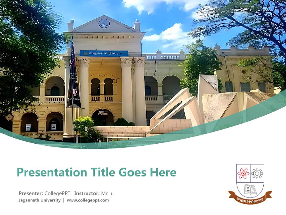 Jagannath University Course/Courseware Creation PPT Template4:3 ratio PPT effect preview image5