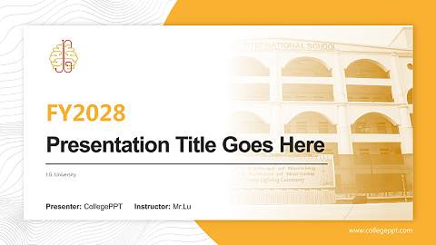 J.G. University Academic Presentation/Research Findings Report PPT Template