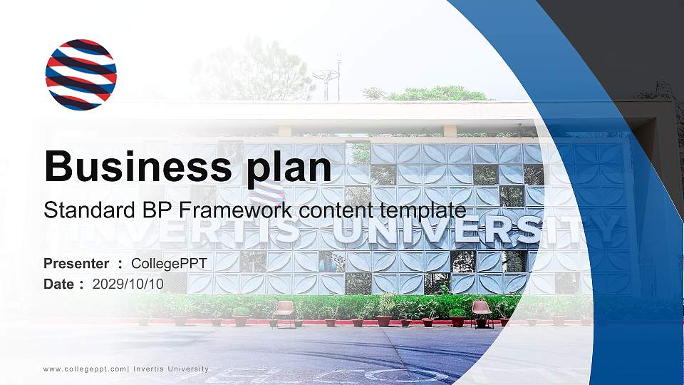 Invertis University Competition/Entrepreneurship Contest PPT Template16:9 ratio PPT effect preview image