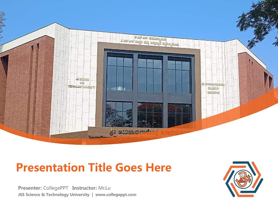 JSS Science & Technology University Course/Courseware Creation PPT Template4:3 ratio PPT effect preview image5