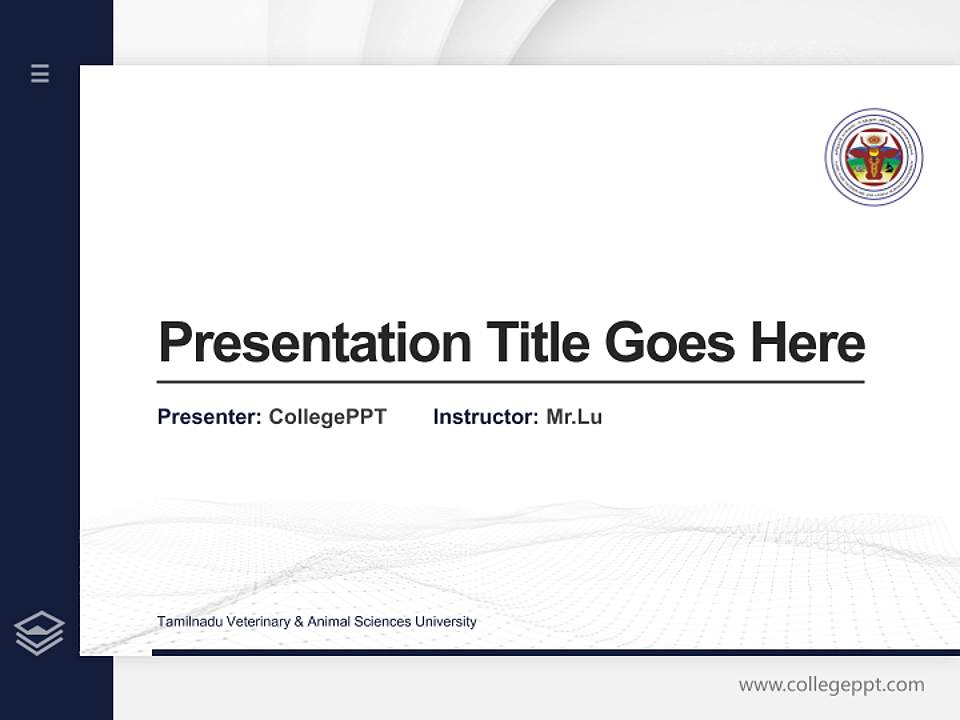 Tamilnadu Veterinary & Animal Sciences University Thesis Proposal/Graduation Defense PPT Template4:3 ratio PPT effect preview image5