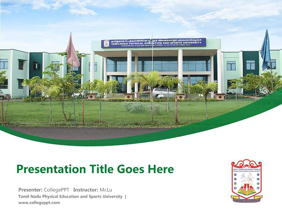 Tamil Nadu Physical Education and Sports University Course/Courseware Creation PPT Template4:3 ratio PPT effect preview image5