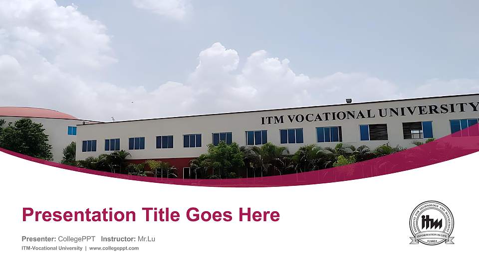 ITM-Vocational University Course/Courseware Creation PPT Template16:9 ratio PPT effect preview image