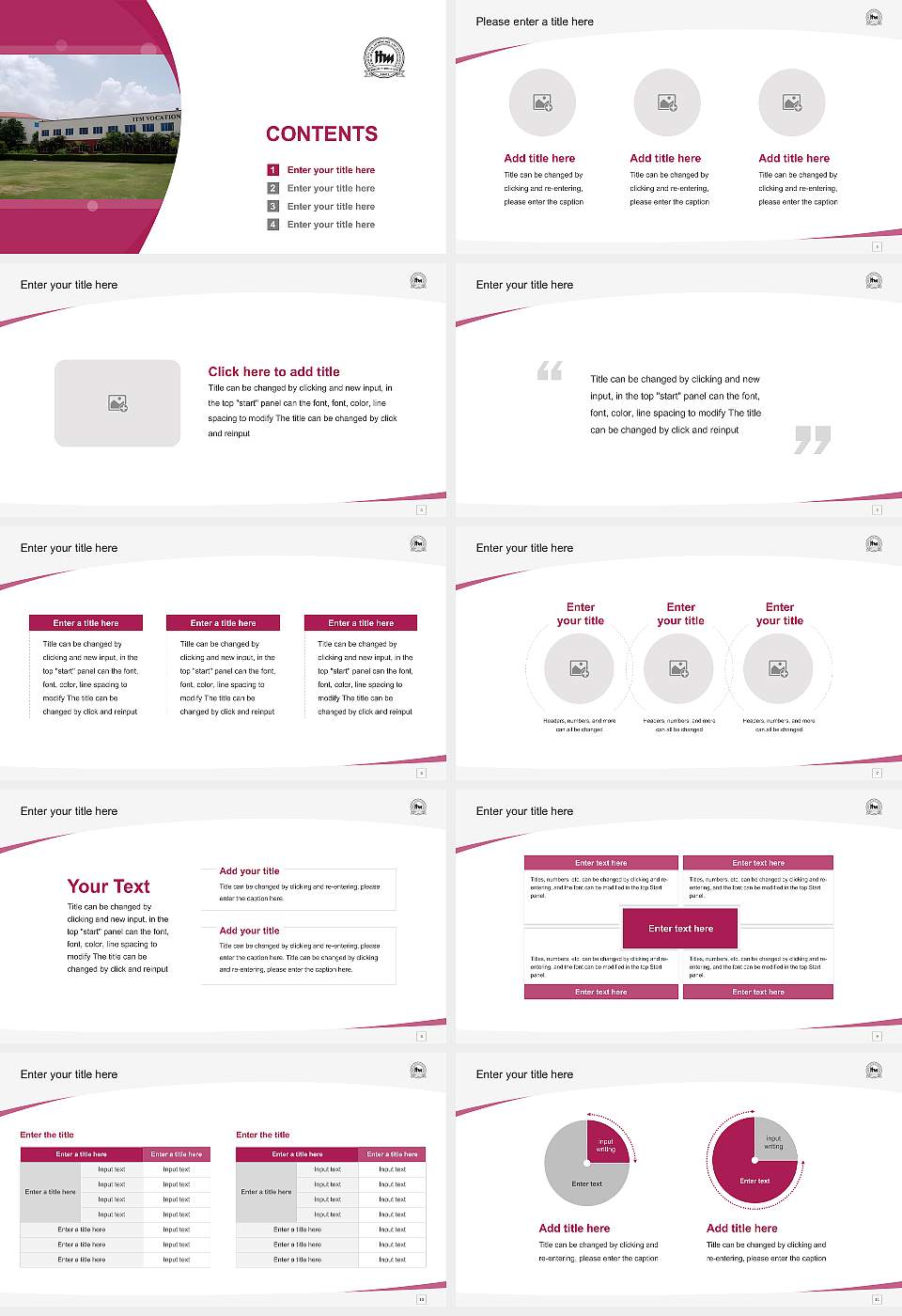 ITM-Vocational University Course/Courseware Creation PPT Template16:9 ratio PPT effect preview image2
