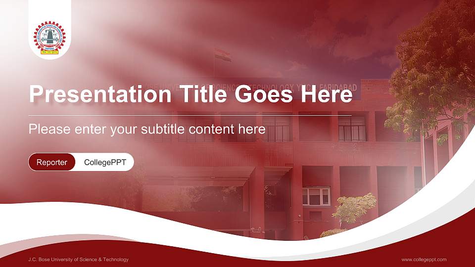 J.C. Bose University of Science & Technology Lecture Sharing and Networking Event PPT Template16:9 ratio PPT effect preview image