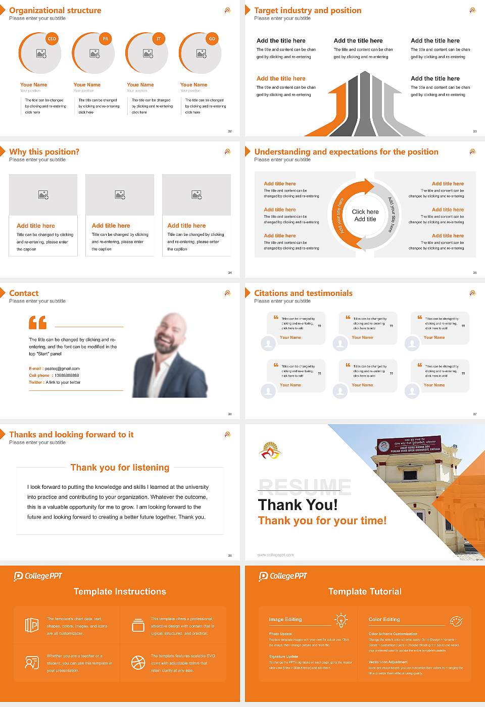 Jagat Guru Nanak Dev Punjab State Open University Resume PPT Template16:9 ratio PPT effect preview image4