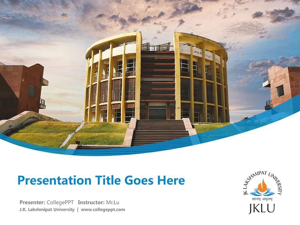 J.K. Lakshmipat University Course/Courseware Creation PPT Template4:3 ratio PPT effect preview image5