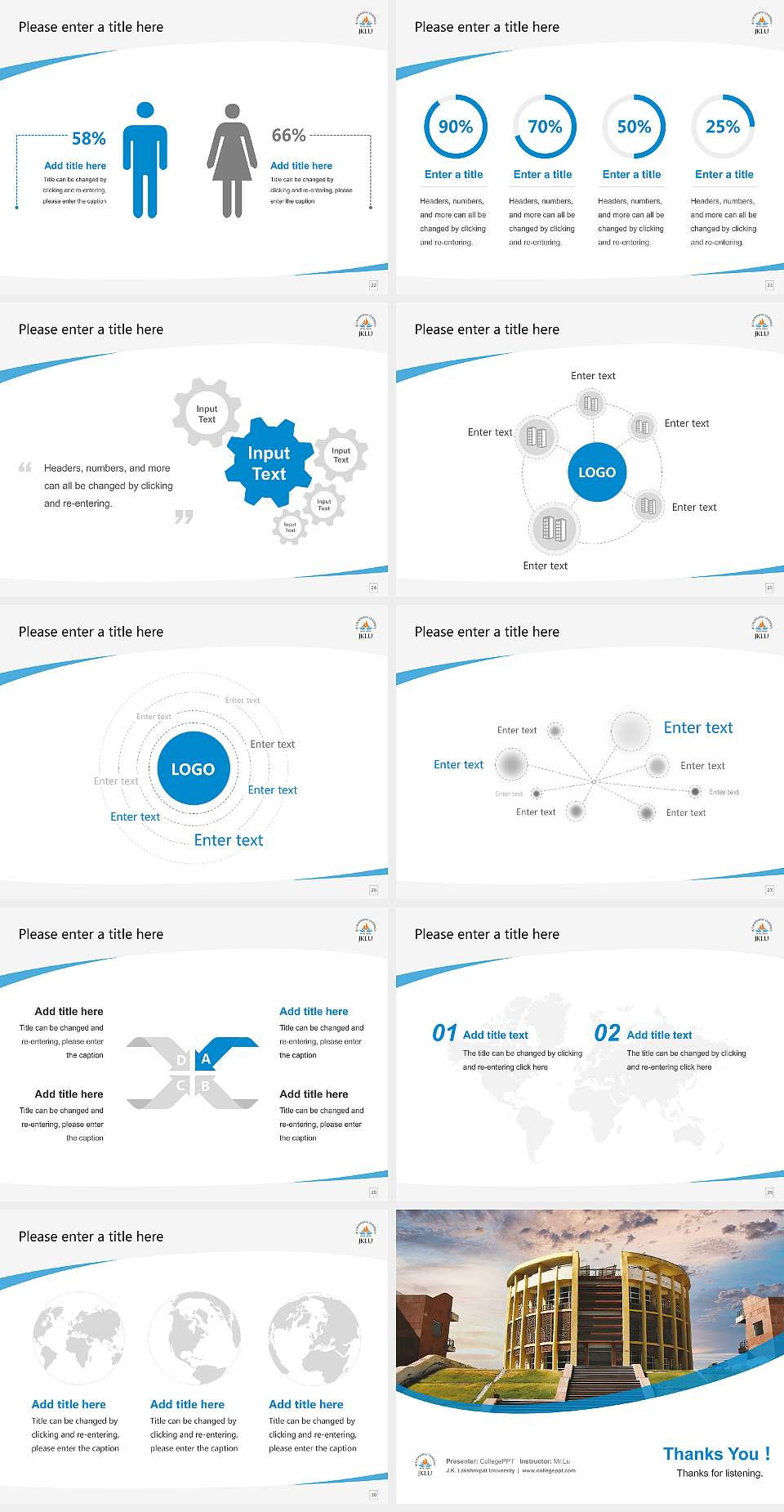 J.K. Lakshmipat University Course/Courseware Creation PPT Template4:3 ratio PPT effect preview image4