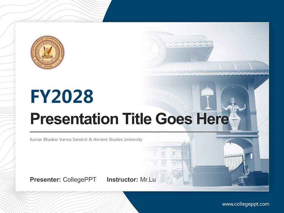 Kumar Bhaskar Varma Sanskrit & Ancient Studies University Academic Presentation/Research Findings Report PPT Template4:3 ratio PPT effect preview image5