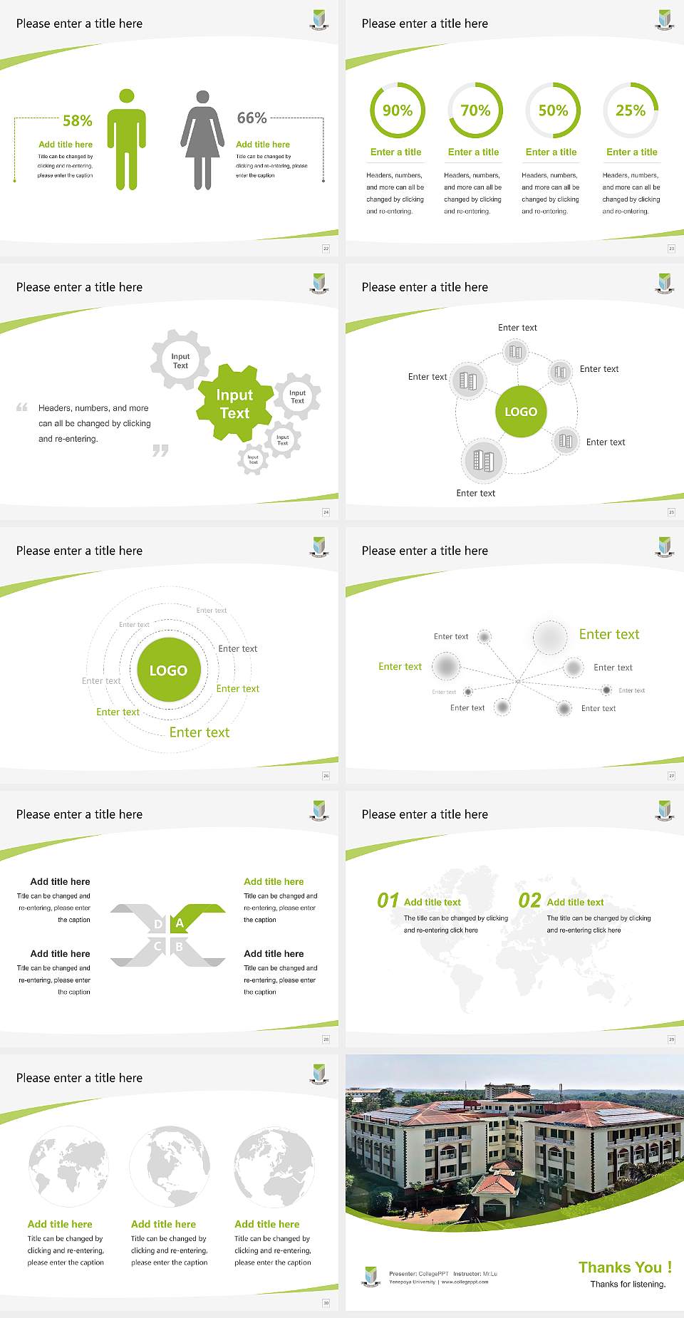 Yenepoya University Course/Courseware Creation PPT Template4:3 ratio PPT effect preview image4