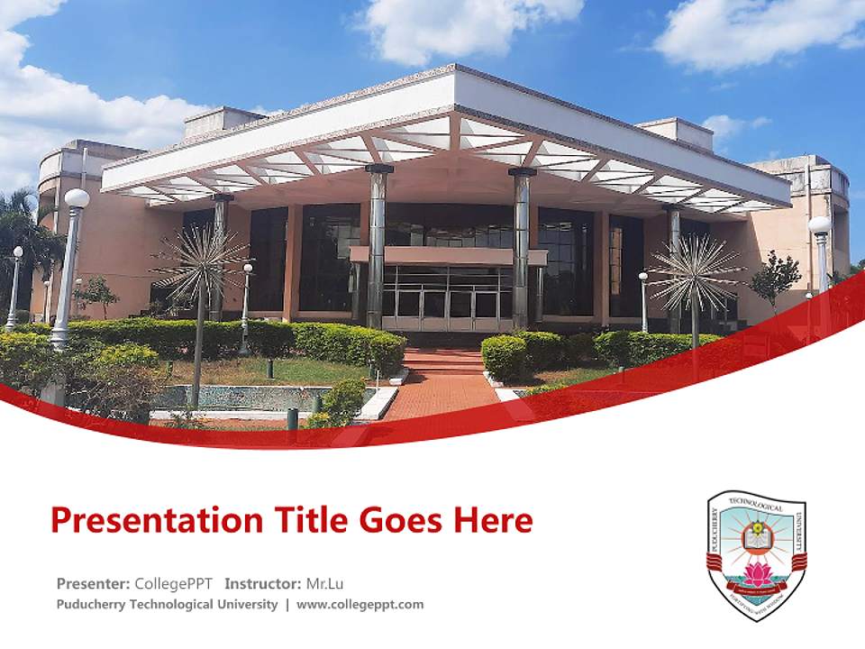 Puducherry Technological University Course/Courseware Creation PPT Template4:3 ratio PPT effect preview image5