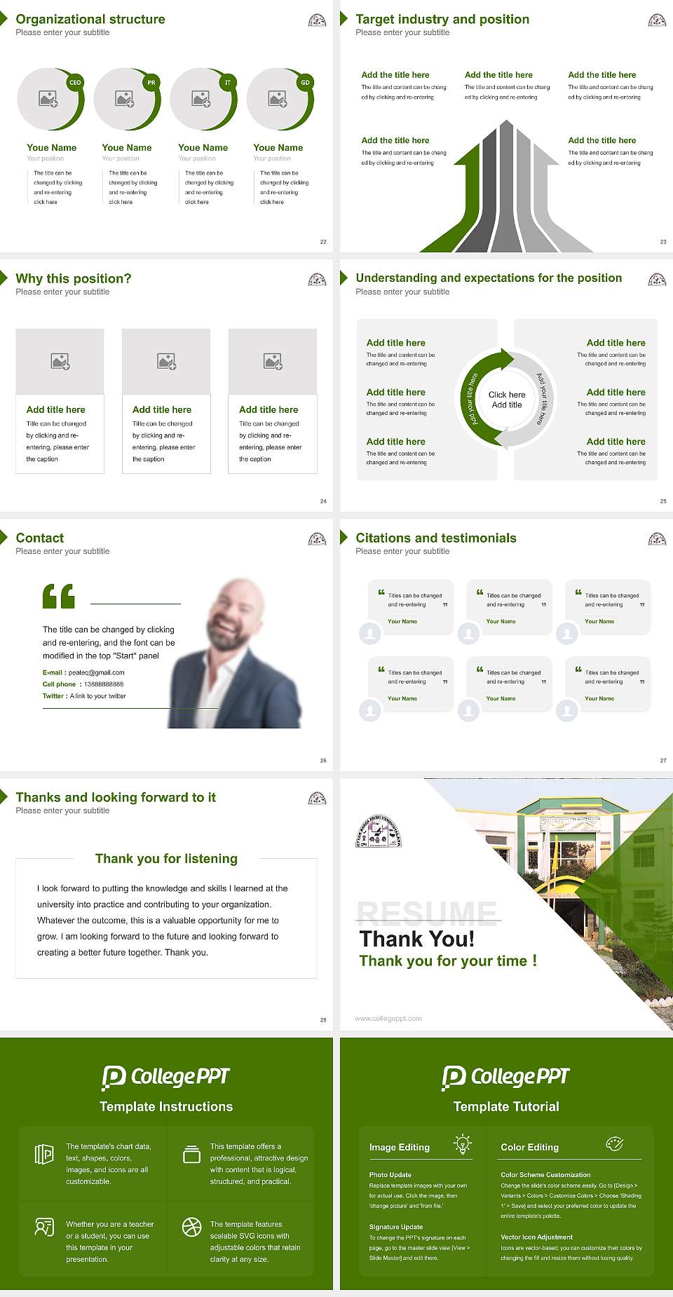 Uttar Banga Krishi Vishwavidyalaya Resume PPT Template4:3 ratio PPT effect preview image4