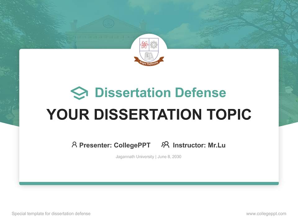 Jagannath University Graduation Thesis Defense PPT Template4:3 ratio PPT effect preview image7
