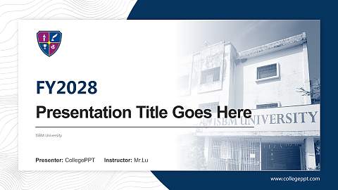 ISBM University Academic Presentation/Research Findings Report PPT Template