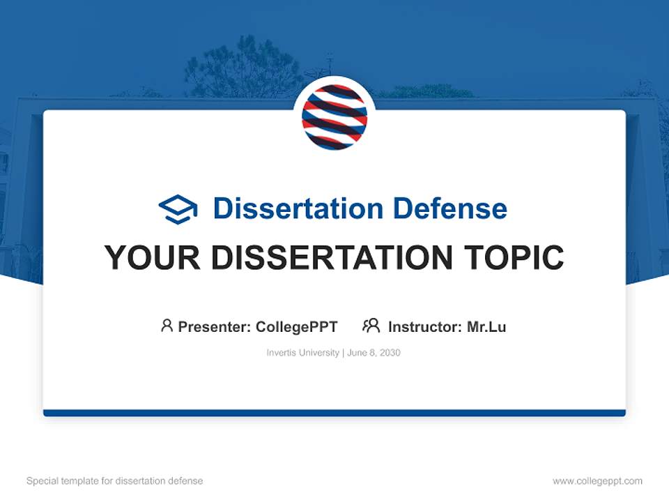 Invertis University Graduation Thesis Defense PPT Template4:3 ratio PPT effect preview image7