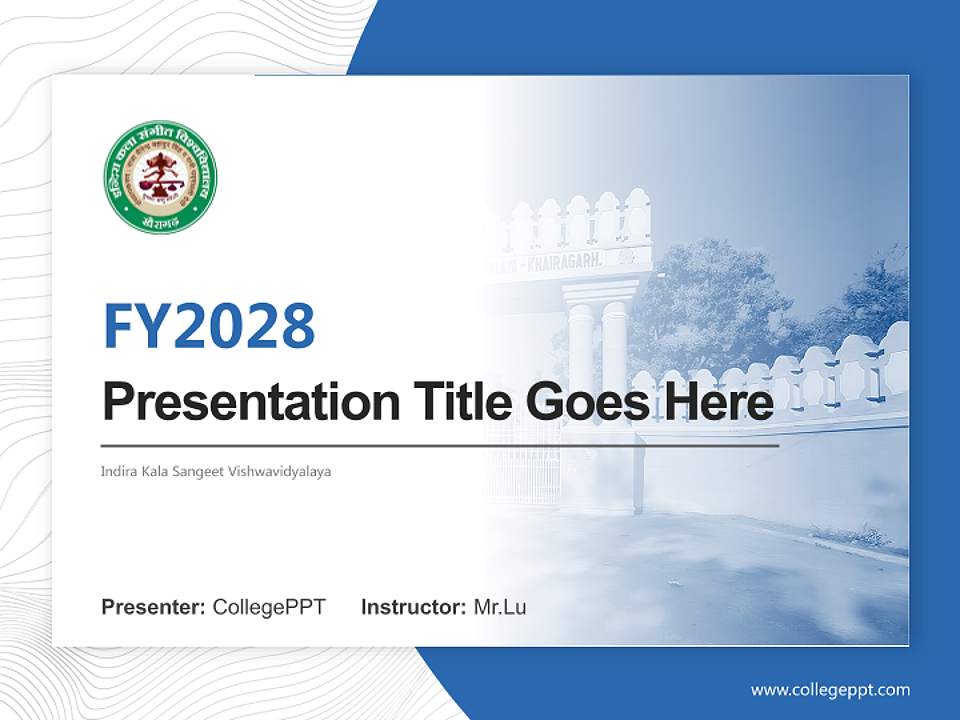 Indira Kala Sangeet Vishwavidyalaya Academic Presentation/Research Findings Report PPT Template4:3 ratio PPT effect preview image5