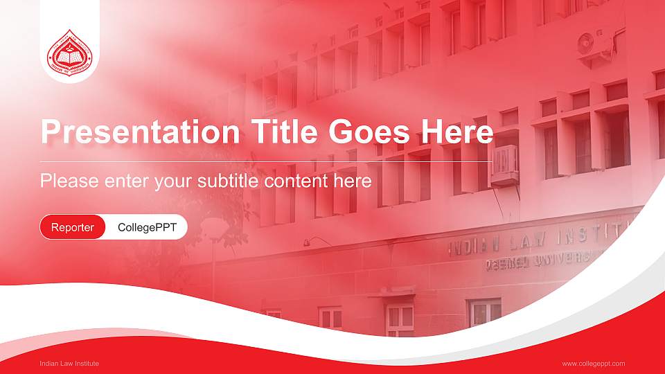 Indian Law Institute Lecture Sharing and Networking Event PPT Template16:9 ratio PPT effect preview image