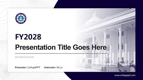 Indian Maritime University Academic Presentation/Research Findings Report PPT Template