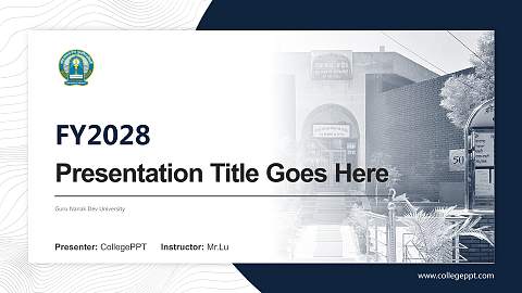 Guru Nanak Dev University Academic Presentation/Research Findings Report PPT Template