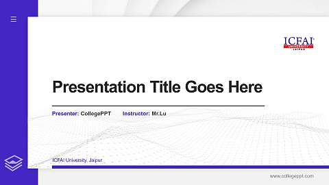 ICFAI University, Jaipur Thesis Proposal/Graduation Defense PPT Template
